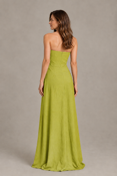 BOLODOO Chartreuse Strapless Floral Mother of the Bride Gown - Chartreuse - Chartreuse_02