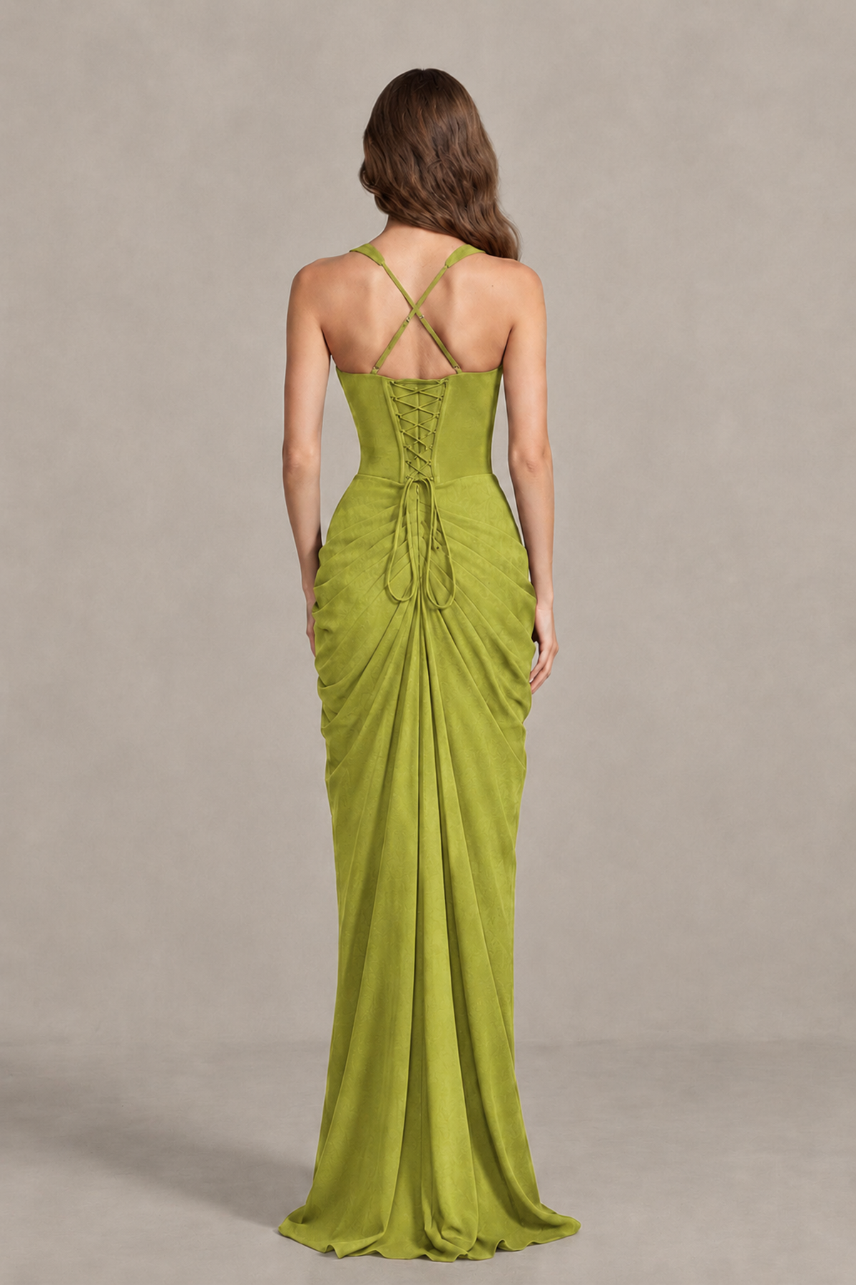 BOLODOO Chartreuse Sweetheart Maxi Dress with High Slit - Chartreuse - Chartreuse_2