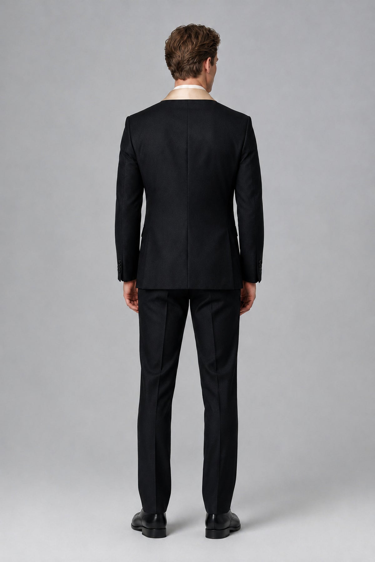 Bolodoo Men's Cream 3-Piece Shawl Lapel Tuxedo Suit - Cream - Cream_3