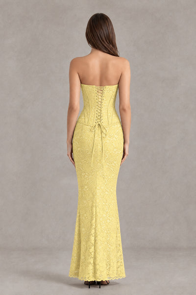 BOLODOO Daffodil Strapless Lace Corset Wedding Guest Dress - Daffodil - Daffodil_2