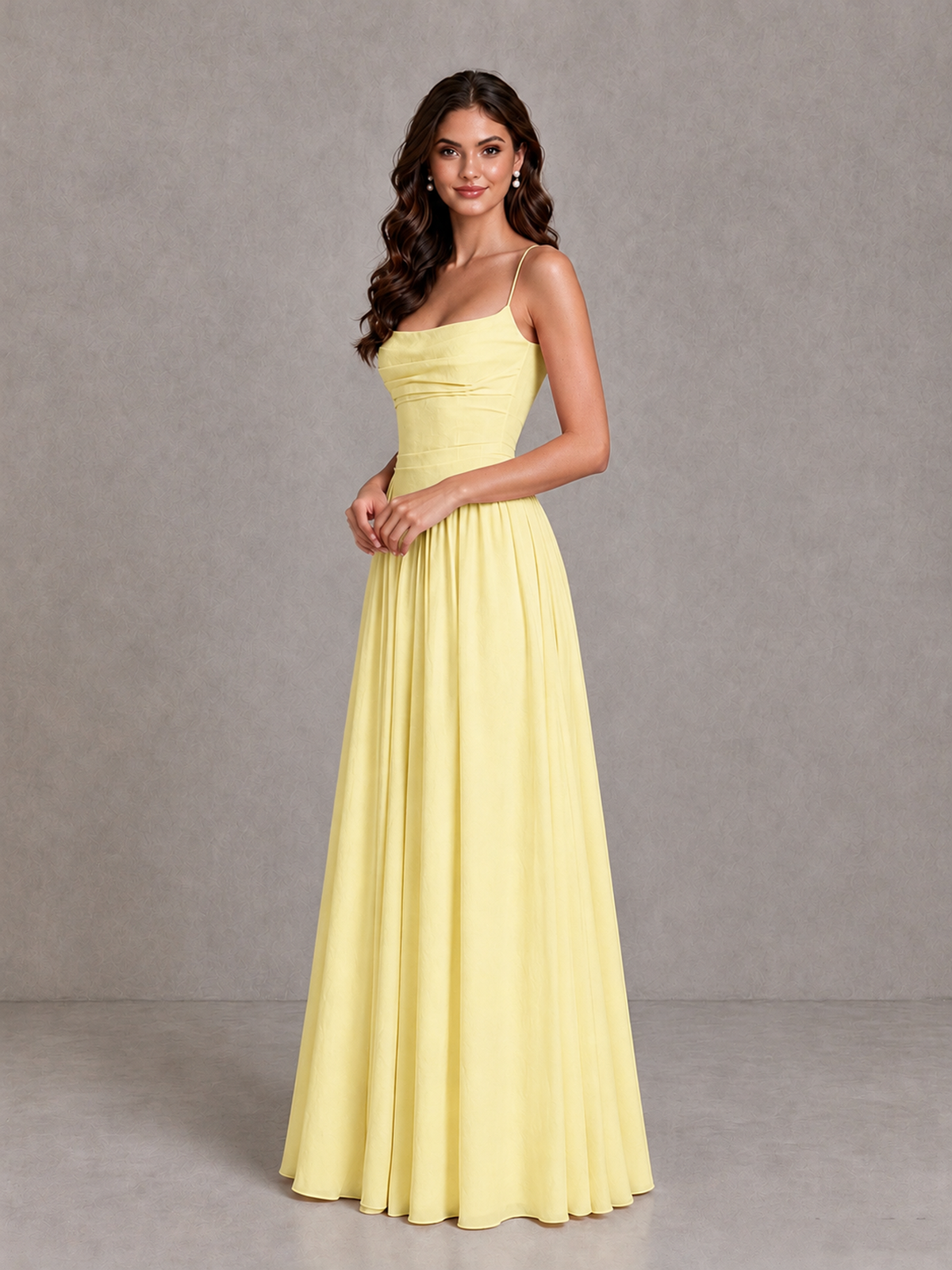BOLODOO Daffodil Lace-Up Back A-Line Bridesmaid Dress - Daffodil - Daffodil_3