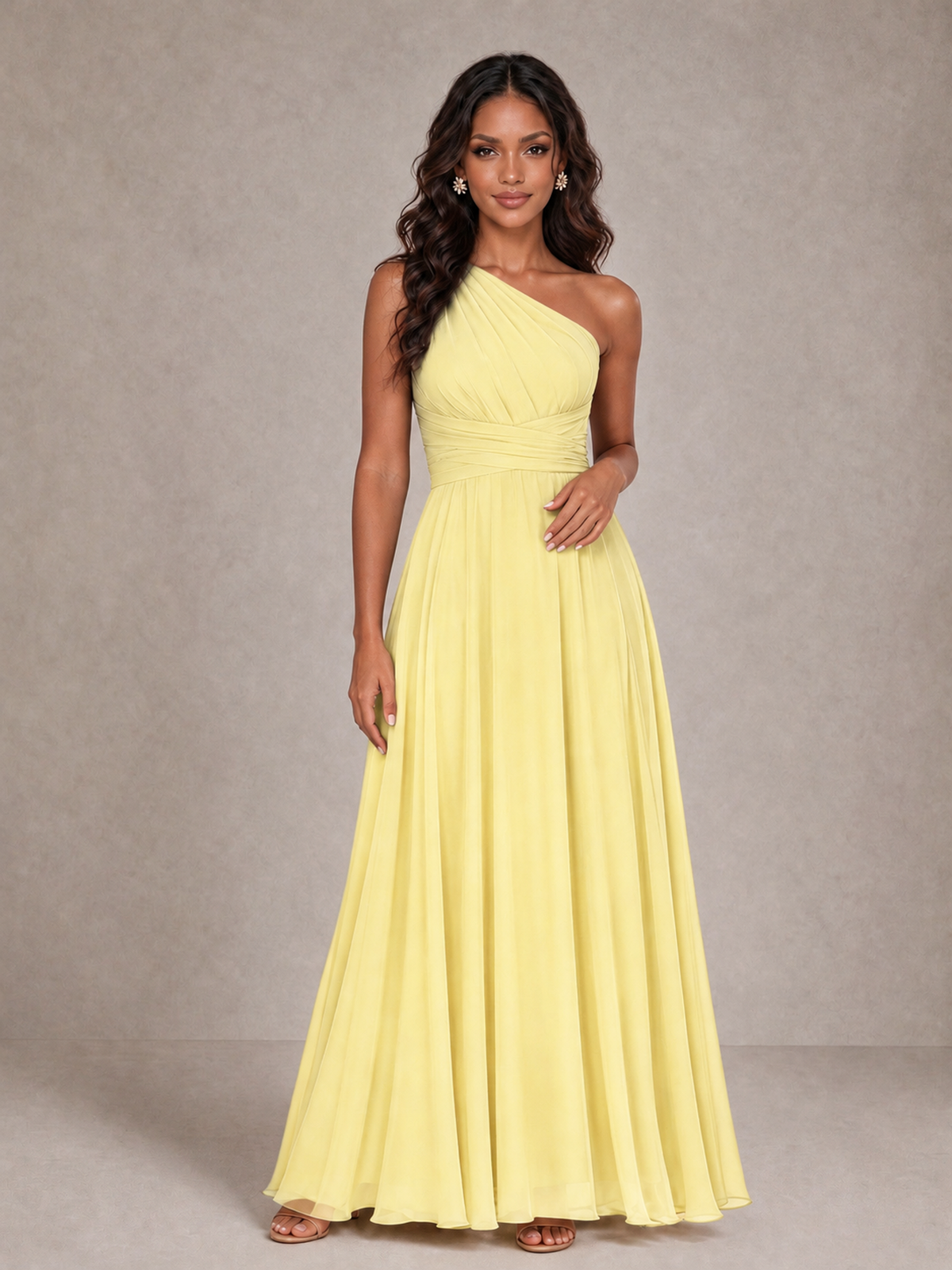 BOLODOO Daffodil One-Shoulder A-Line Bridesmaid Dress - Daffodil - Daffodil_3