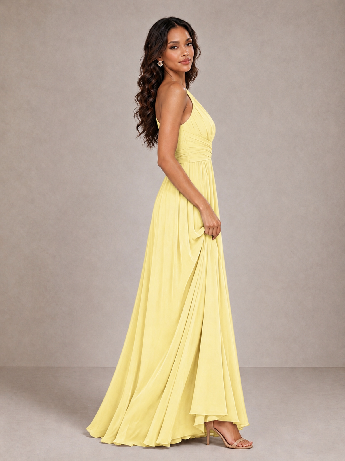 BOLODOO Daffodil One-Shoulder A-Line Bridesmaid Dress - Daffodil - Daffodil_4