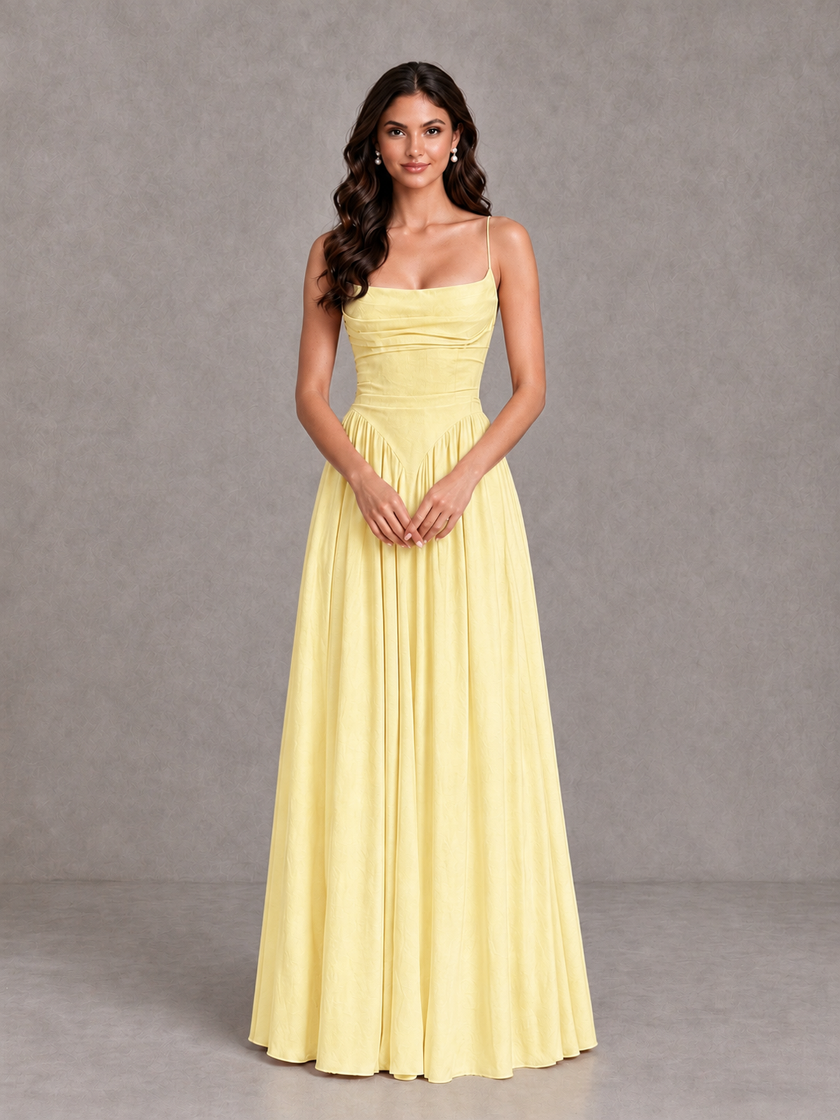 BOLODOO Daffodil Lace-Up Back A-Line Bridesmaid Dress - Daffodil - Daffodil_4