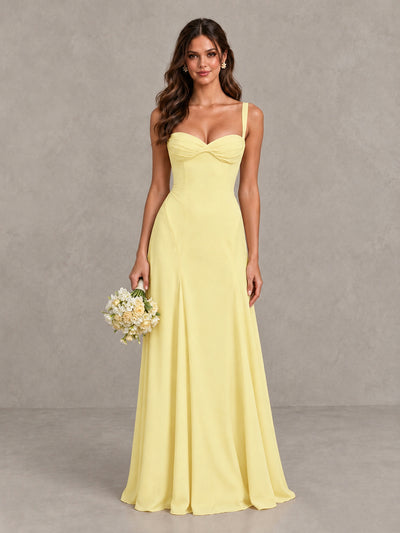 BOLODOO Daffodil Sweetheart Lace-Up Back Bridesmaid Dress - Daffodil - Daffodil (1)