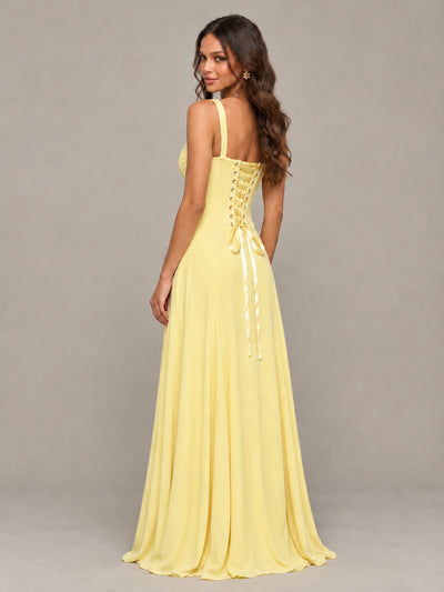 BOLODOO Daffodil Sweetheart Lace-Up Back Bridesmaid Dress - Daffodil - Daffodil (2)