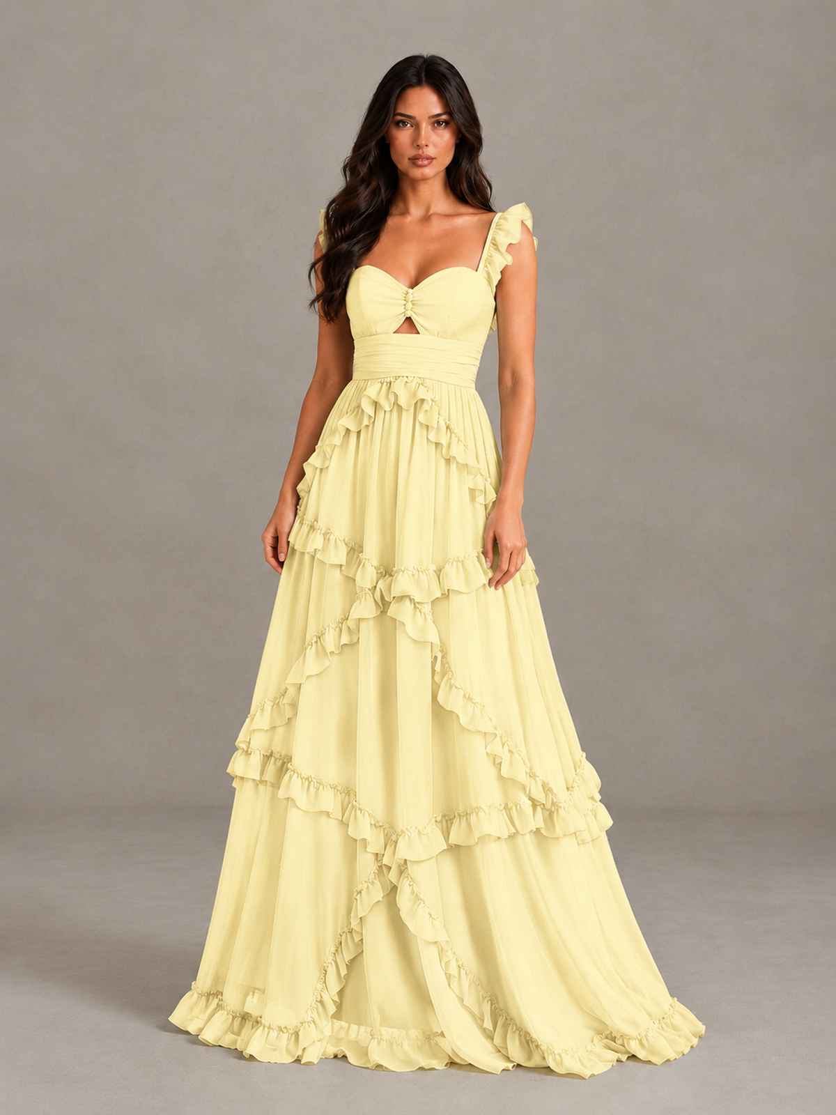 BOLODOO Daffodil Ruffle A-Line Prom Dress with Open Back - Daffodil - Daffodil (4)