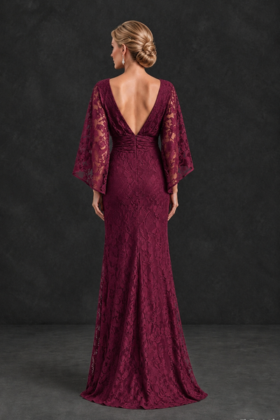 BOLODOO Desert Rose Lace Flutter Sleeve Mother of the Bride Dress - Desert Rose - Desert Rose_2
