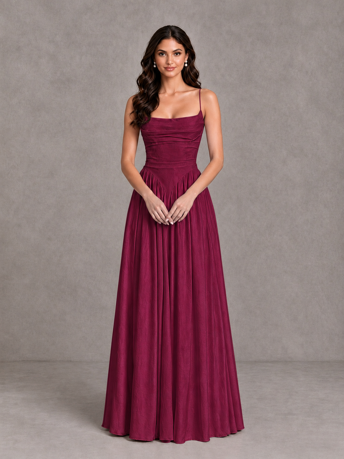 BOLODOO Desert Rose Lace-Up Back A-Line Bridesmaid Dress - Desert Rose - Desert Rose_4