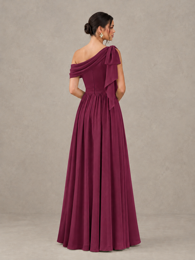 BOLODOO Desert Rose One-Shoulder Maternity Bridesmaid Dress with Slit - Desert Rose - Desert Rose (2)