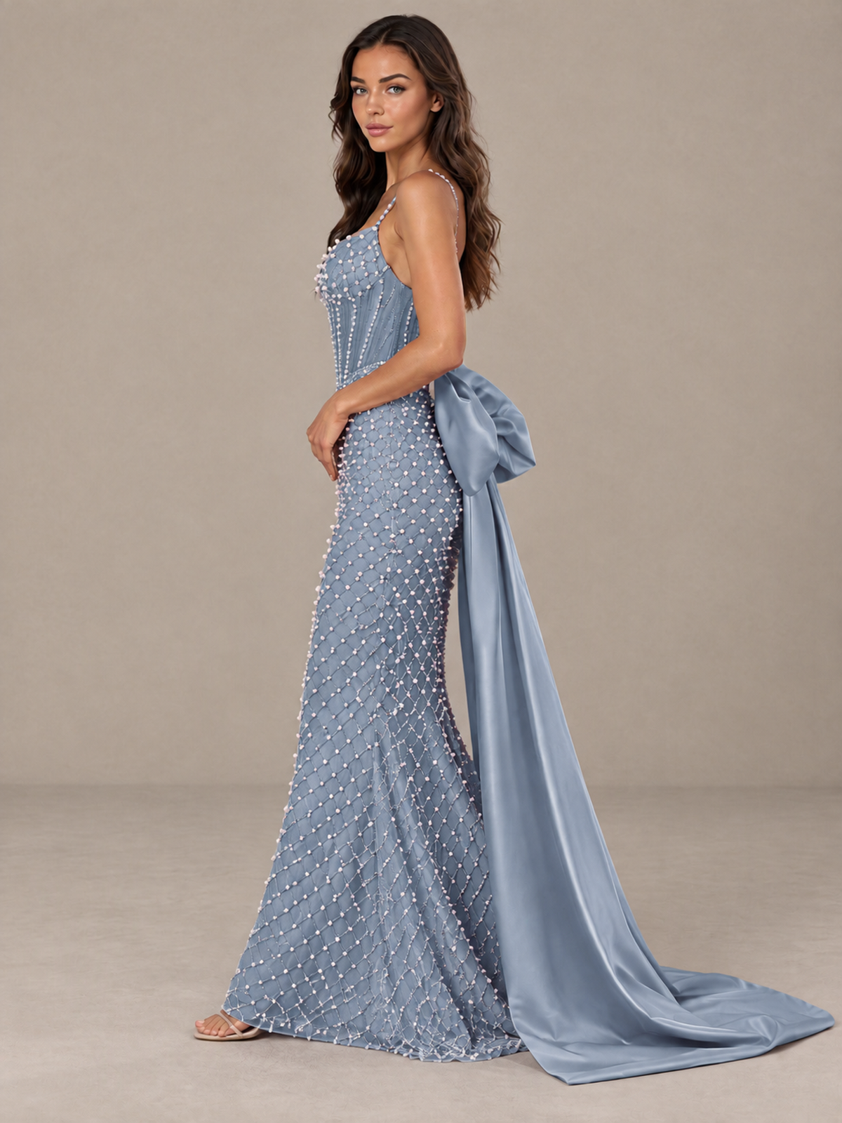 BOLODOO Dusty Blue Beaded Corset Prom Dress with Bow Train - Dusty Blue - Dusty_Blue_3