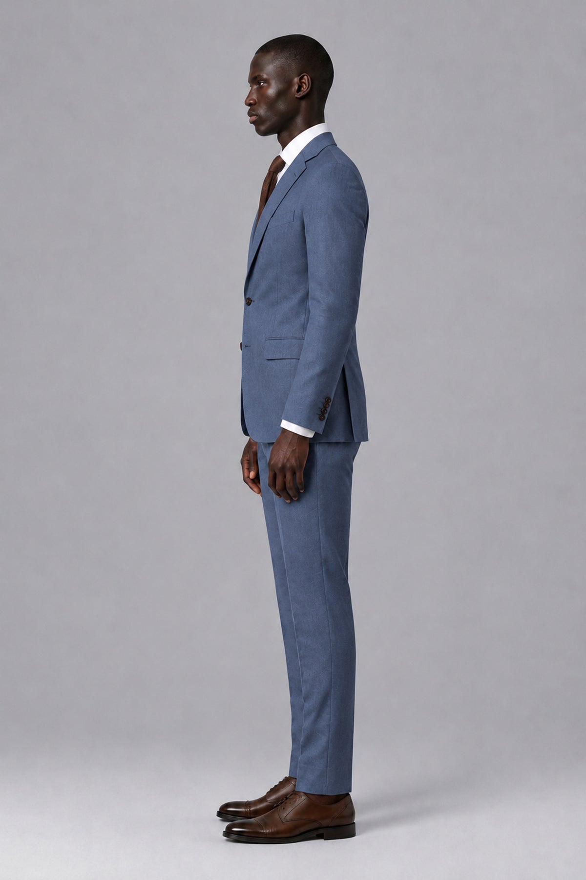Men's Dusty Blue Two-Piece Notch Lapel Suit - Dusty Blue - Dusty Blue_4