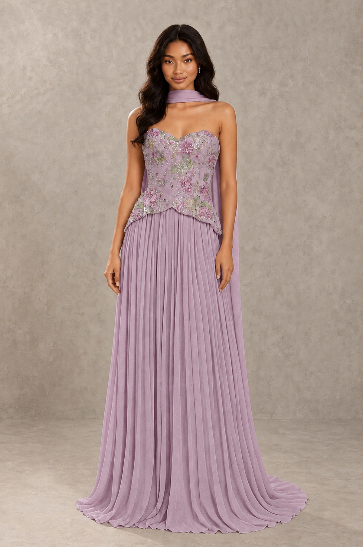 BOLODOO Dusty Purple Strapless Beaded Floral Corset Chiffon Maxi Gown – Open Back Prom & Formal Evening Dress - Dusty Purple - Dusty Purple_01