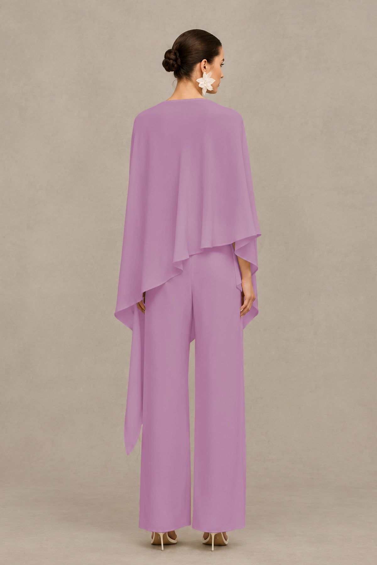 BOLODOO Dusty Purple Cape Sleeve Wide-Leg Formal Pantsuit - Dusty Purple - Dusty Purple_02