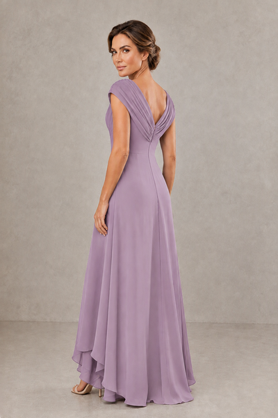 BOLODOO Dusty Purple V-Neck High-Low Mother of the Bride Dress - Dusty Purple - Dusty Purple_02