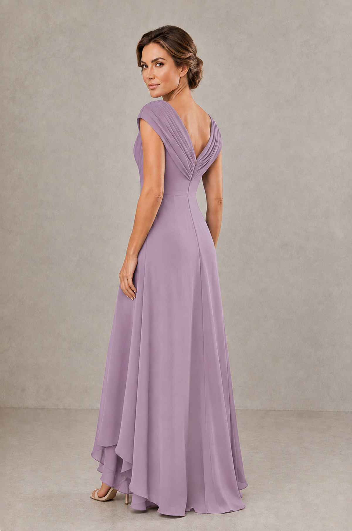BOLODOO Dusty Purple V-Neck High-Low Mother of the Bride Dress - Dusty Purple - Dusty Purple_02