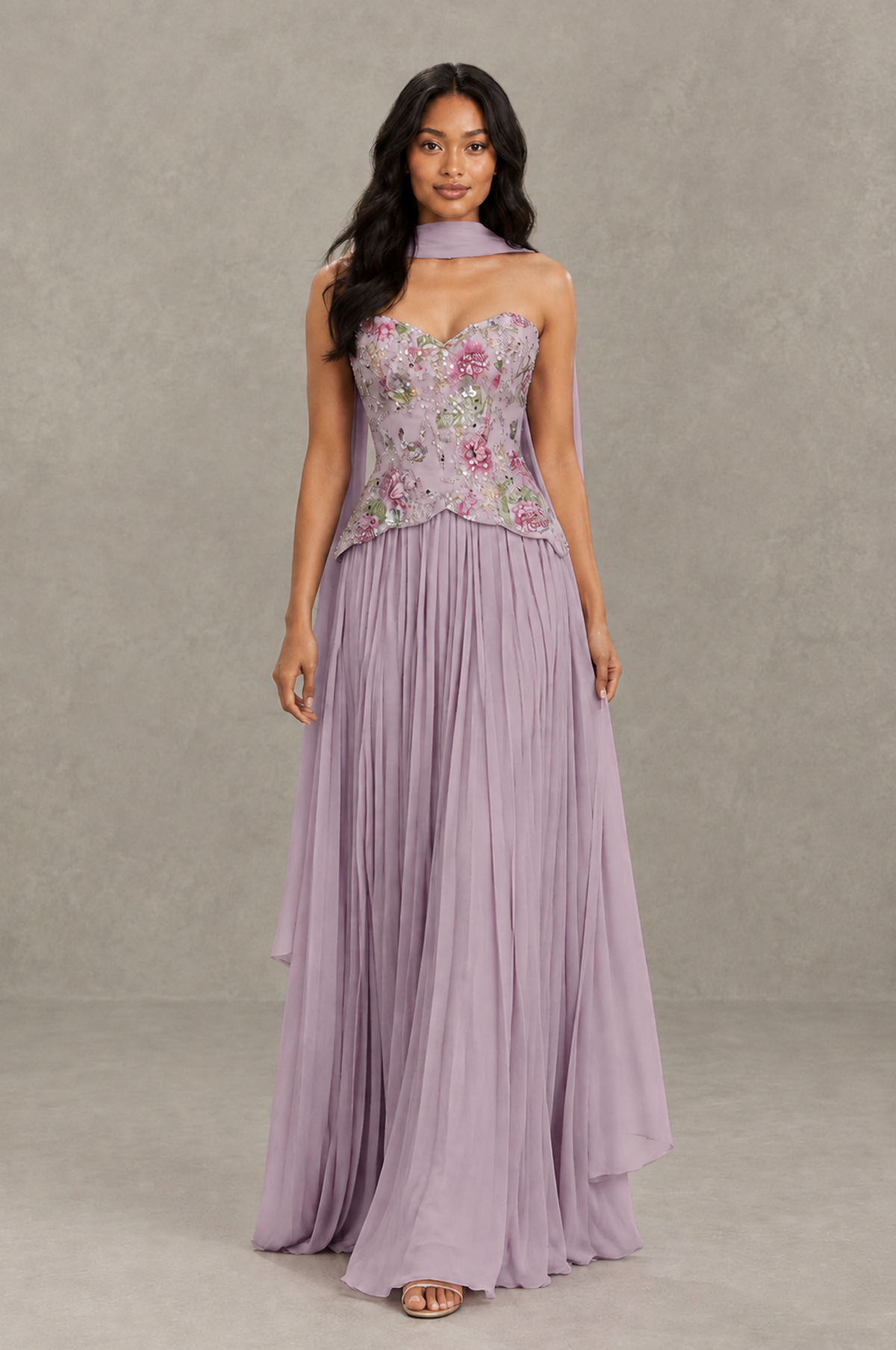 BOLODOO Dusty Purple Strapless Beaded Floral Corset Chiffon Maxi Gown – Open Back Prom & Formal Evening Dress - Dusty Purple - Dusty Purple_03
