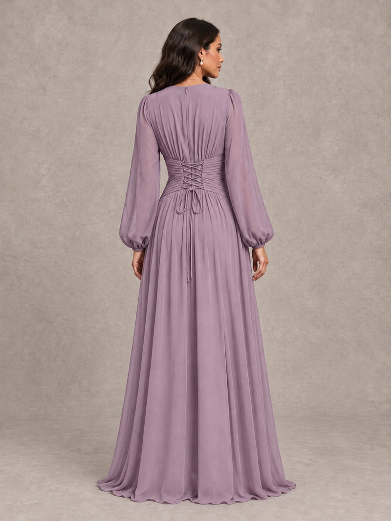 Blue Line File A-Line Bridesmaid Dresses in Elegant Styles - BOLODOO