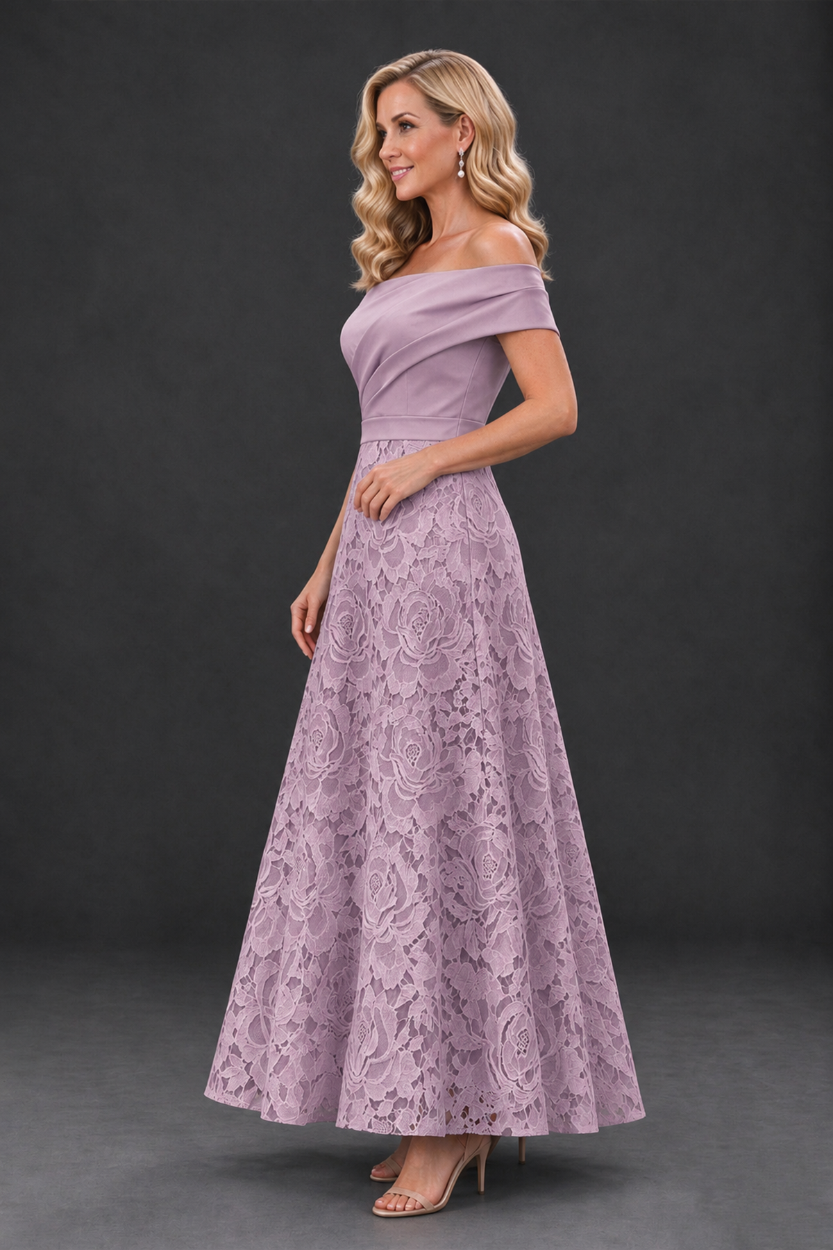 BOLODOO Dusty Purple Off-the-Shoulder Floral A-Line Mother of the Bride Dress - Dusty Purple - Dusty Purple_3