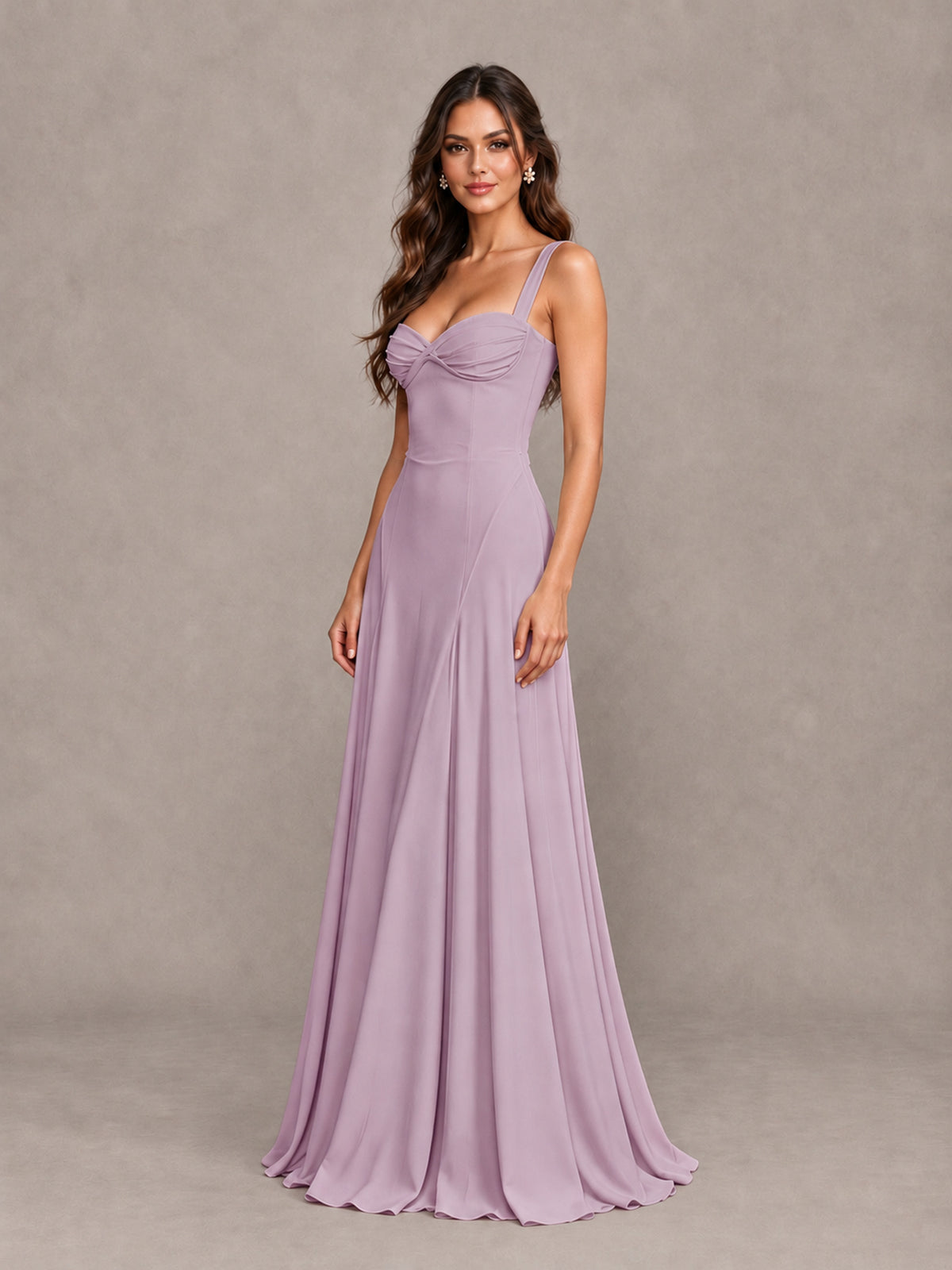 BOLODOO Dusty Purple Sweetheart Lace-Up Back Bridesmaid Dress - Dusty Purple - Dusty Purple (3)