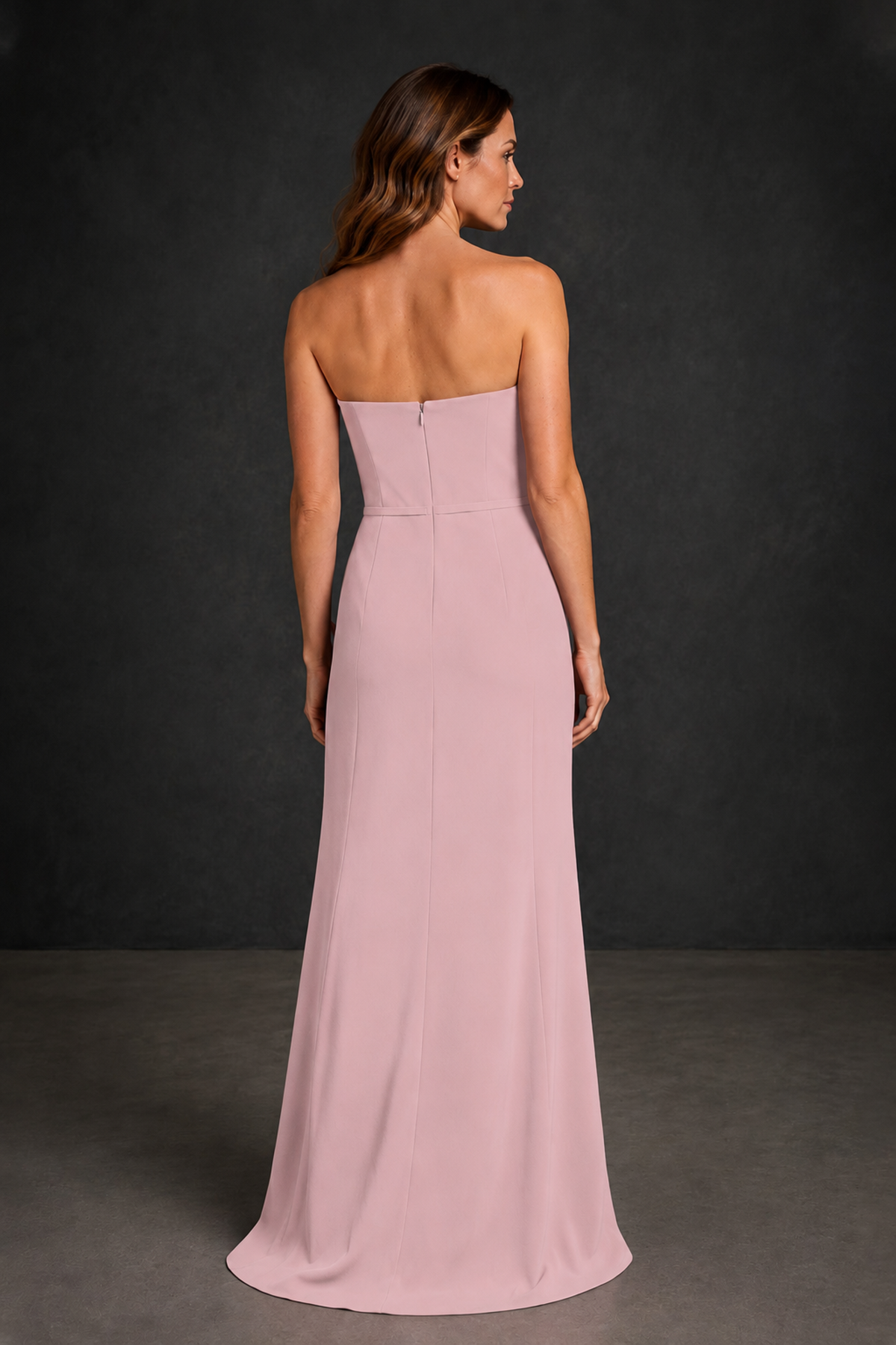 BOLODOO Dusty Rose Strapless Mother of the Bride Dress with Ruffle Detail - Dusty Rose - Dusty_Rose_2