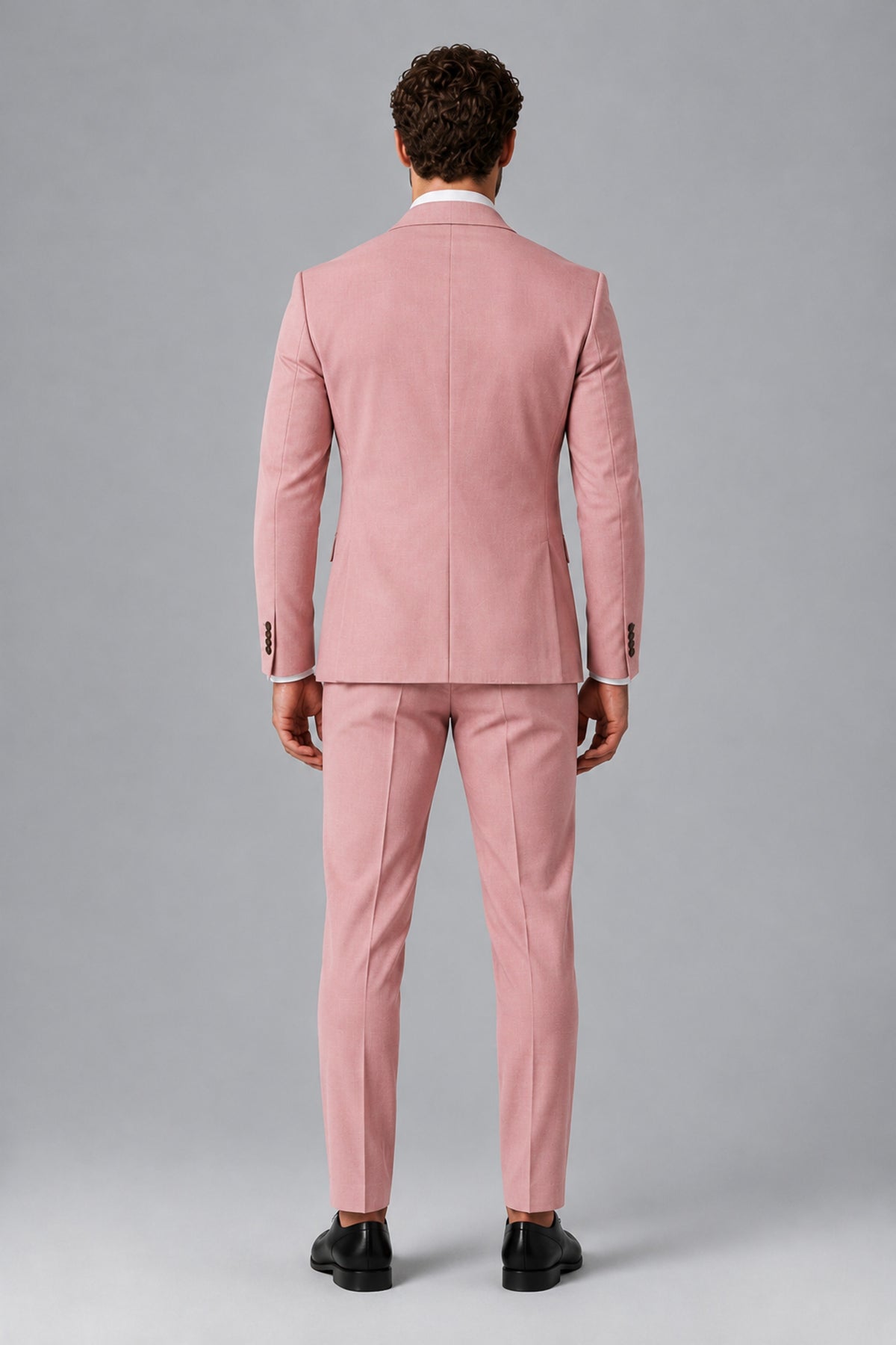 Bolodoo Men's Dusty Rose Two-Piece Suit with Notch-Lapel Jacket & Trousers - Dusty Rose - Dusty_Rose_3