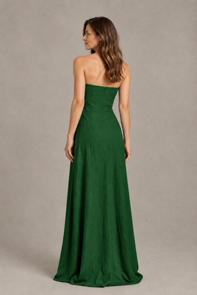BOLODOO Emerald Green Strapless Floral Mother of the Bride Gown - Emerald Green - Emerald Green_02