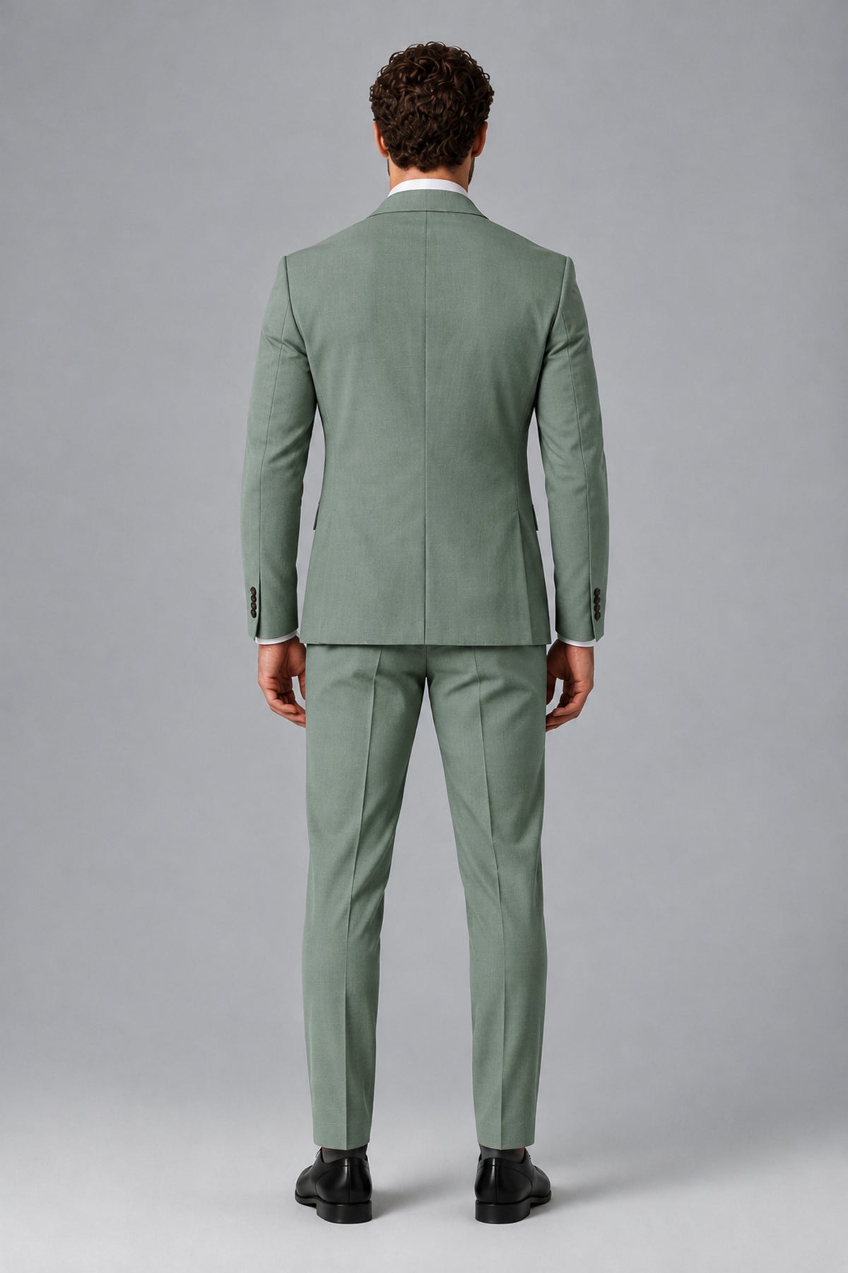 Bolodoo Men's Eucalyptus Two-Piece Suit with Notch-Lapel Jacket & Trousers - Eucalyptus - Eucalyptus_3