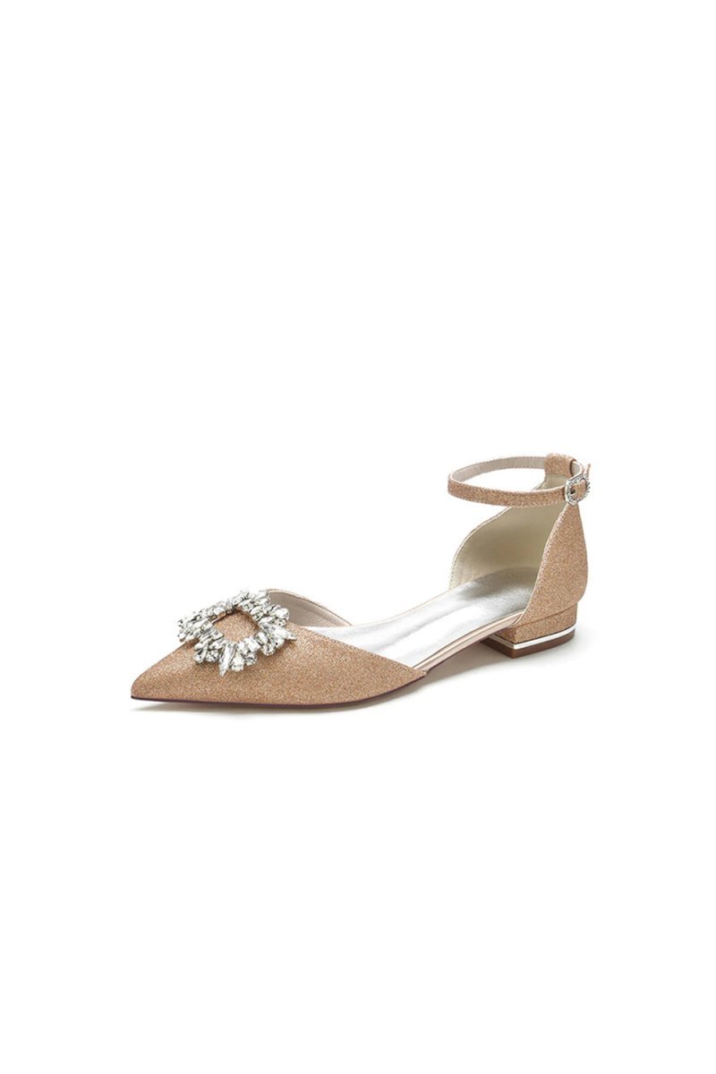 Glitter Crystal Low Heels - BOLODOO