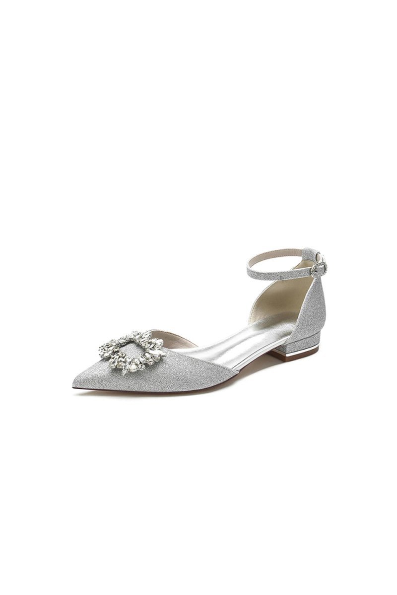 Glitter Crystal Low Heels - BOLODOO