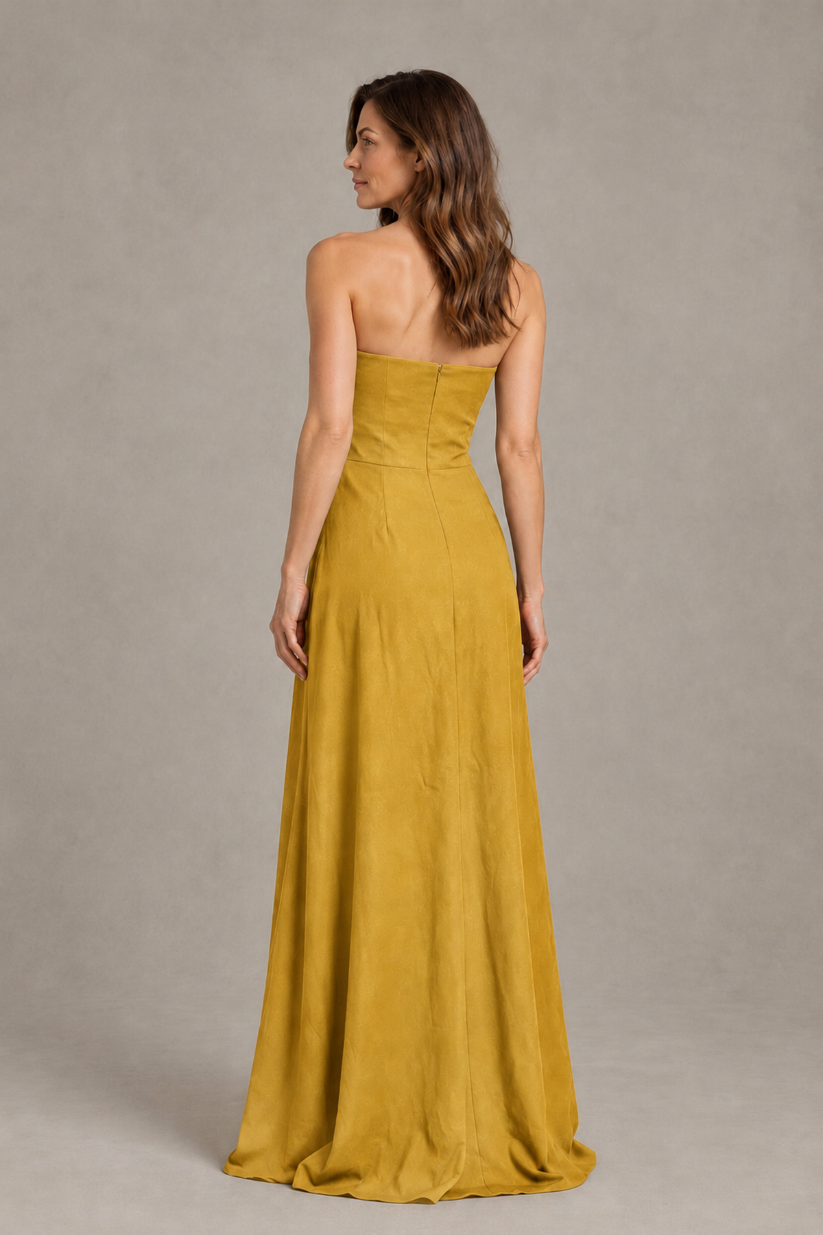 BOLODOO Gold Strapless Floral Mother of the Bride Gown - Gold - Gold_02