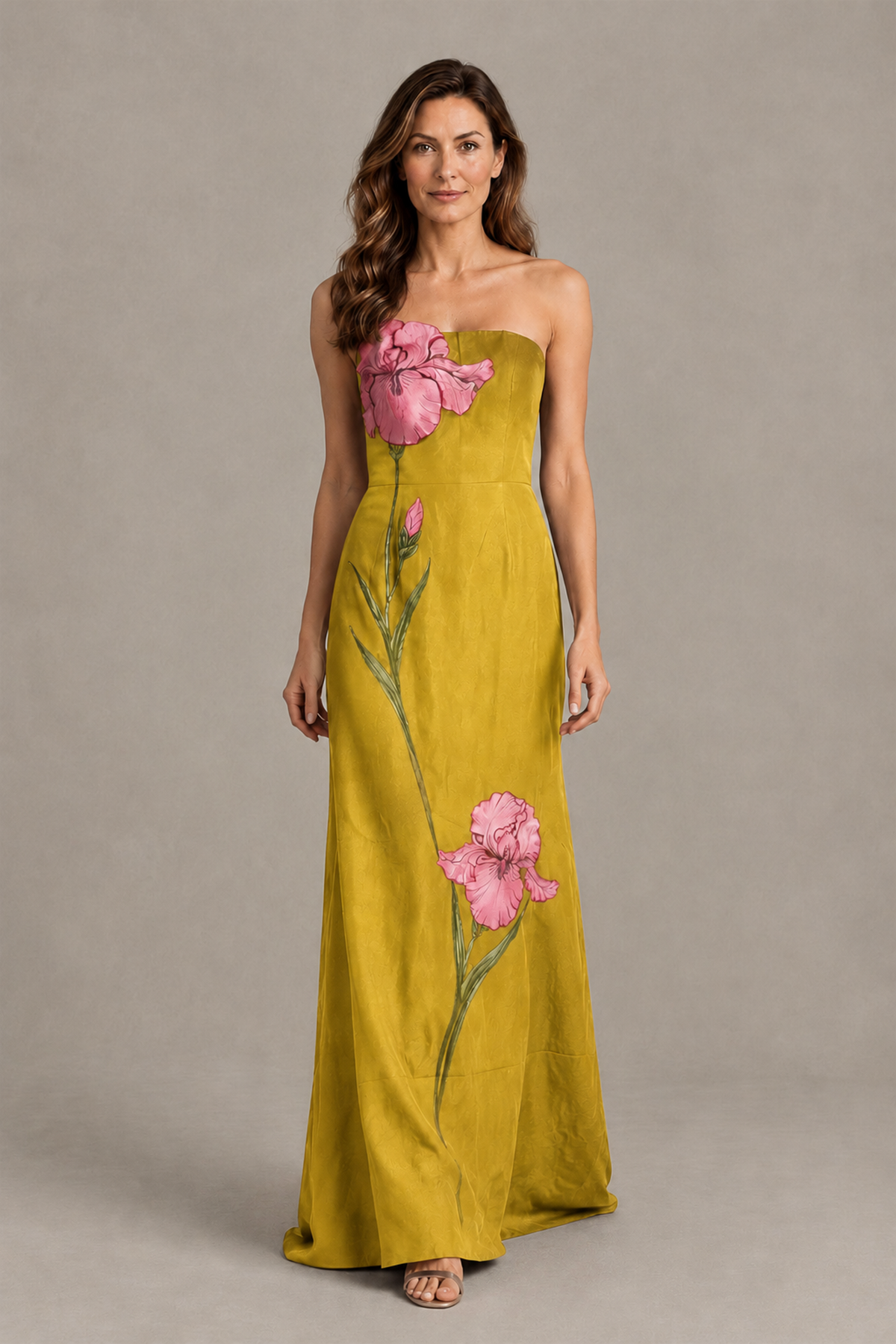 BOLODOO Gold Strapless Floral Mother of the Bride Gown - Gold - Gold_04