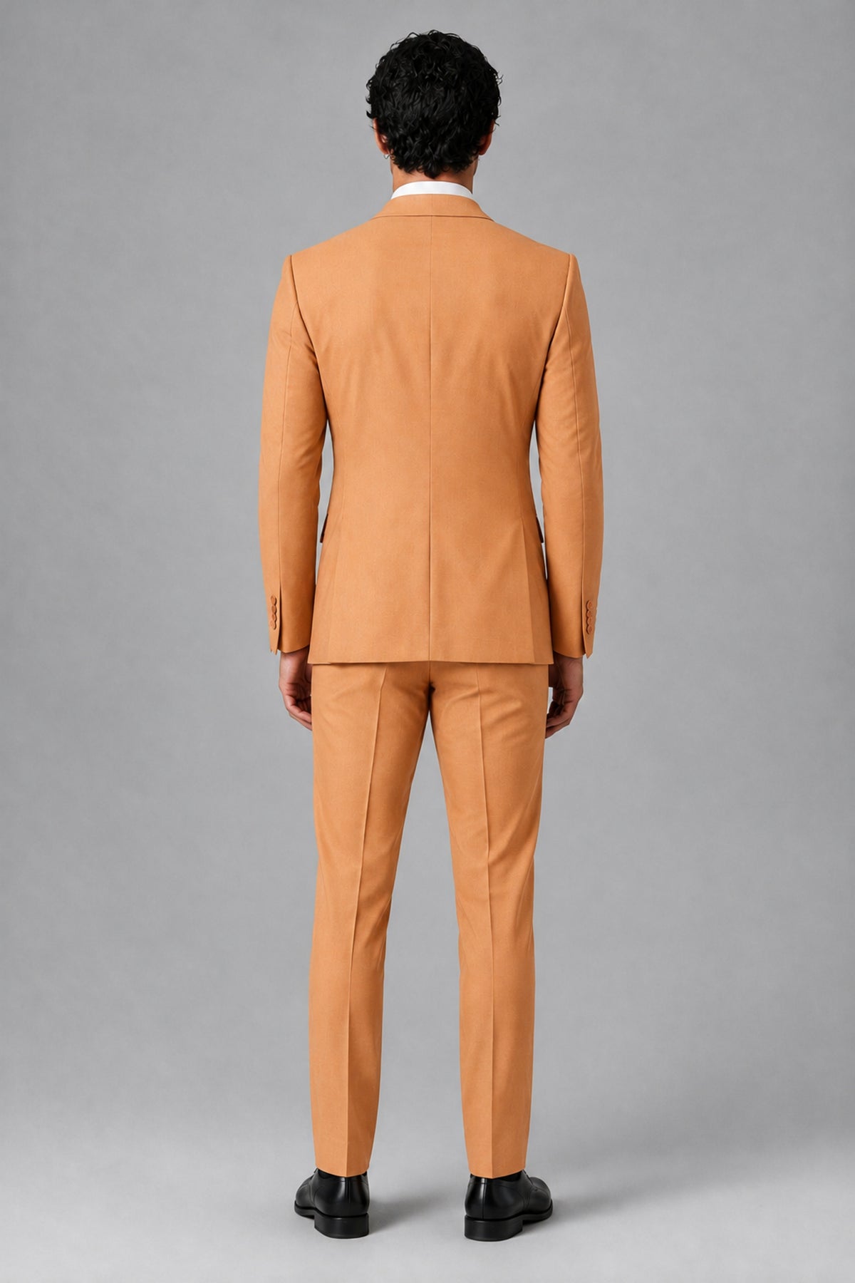 Bolodoo Men's Gold 2-Piece Suit – Notch Lapel Jacket & Trousers - Gold - Gold_4