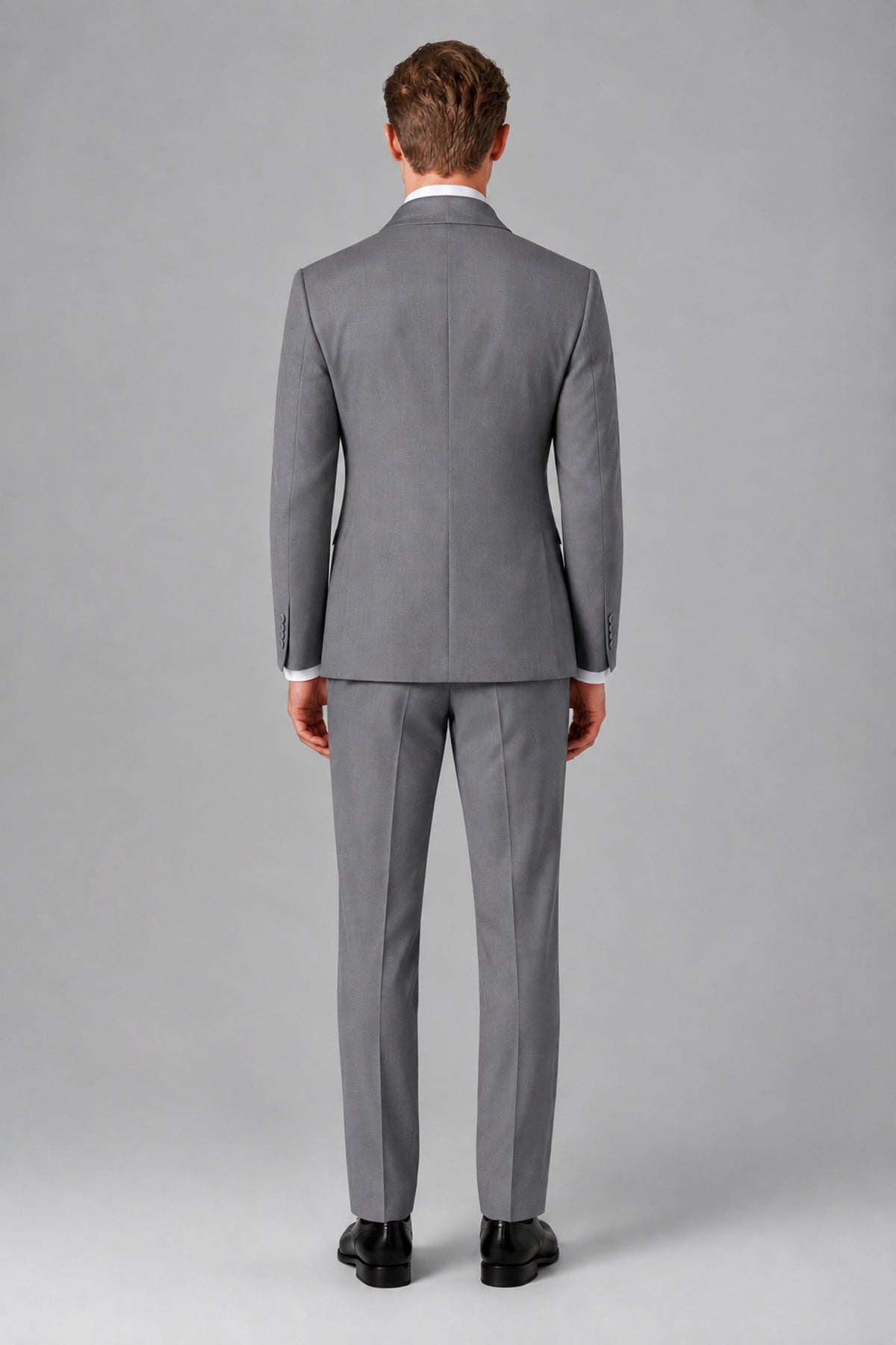 Bolodoo Men's Gray Shawl Lapel 2-Piece Tuxedo Suit – Jacket & Trousers - Gray - Gray (4)