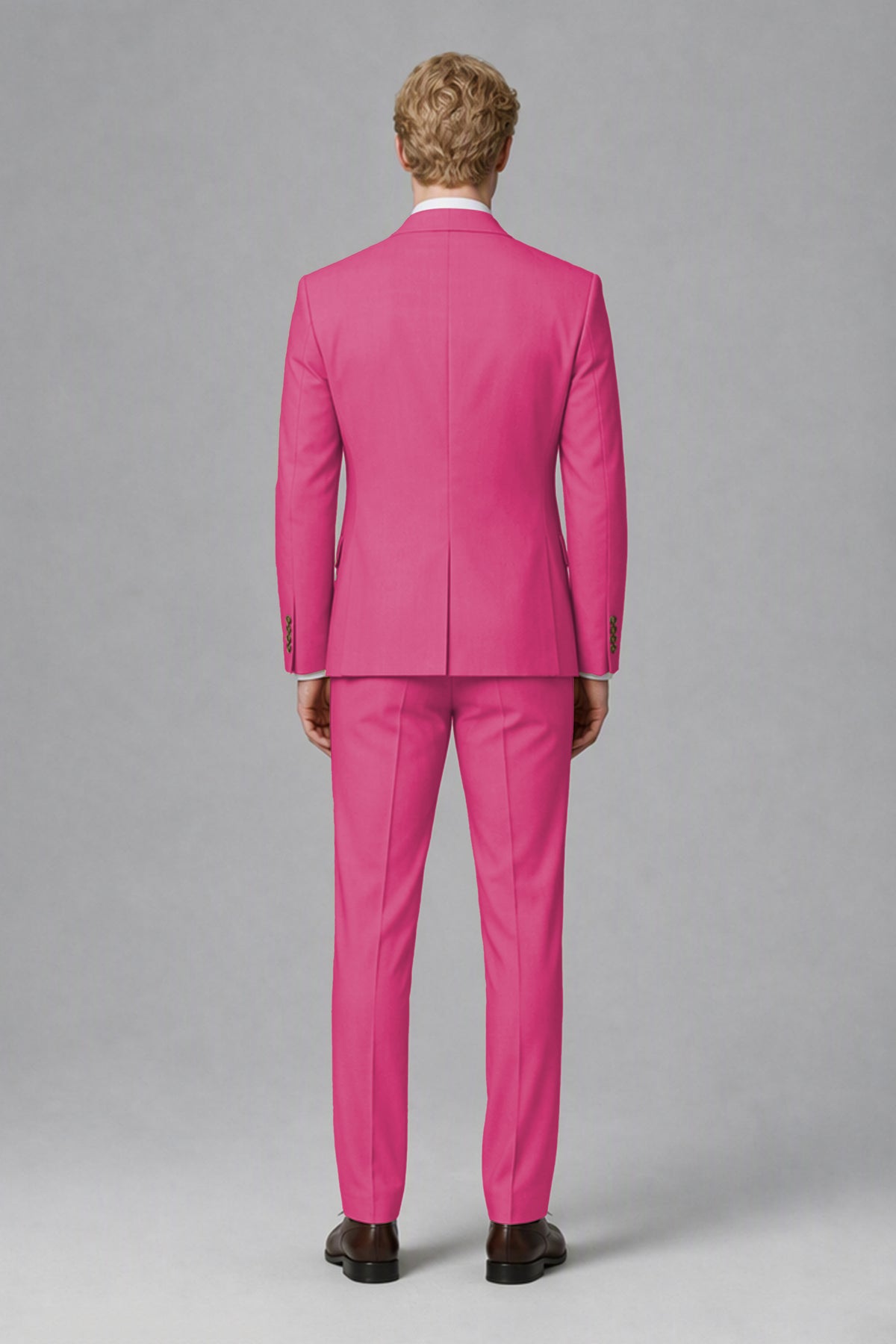 BOLODOO Men's Hot Pink Two-Piece Wedding Suit – Jacket & Trousers - Hot Pink