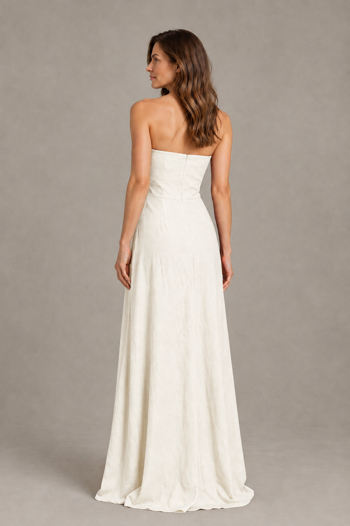 BOLODOO Ivory Strapless Floral Mother of the Bride Gown - Ivory - Ivory_02