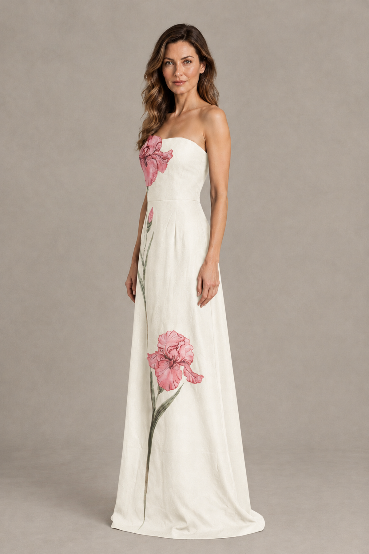 BOLODOO Ivory Strapless Floral Mother of the Bride Gown - Ivory - Ivory_03