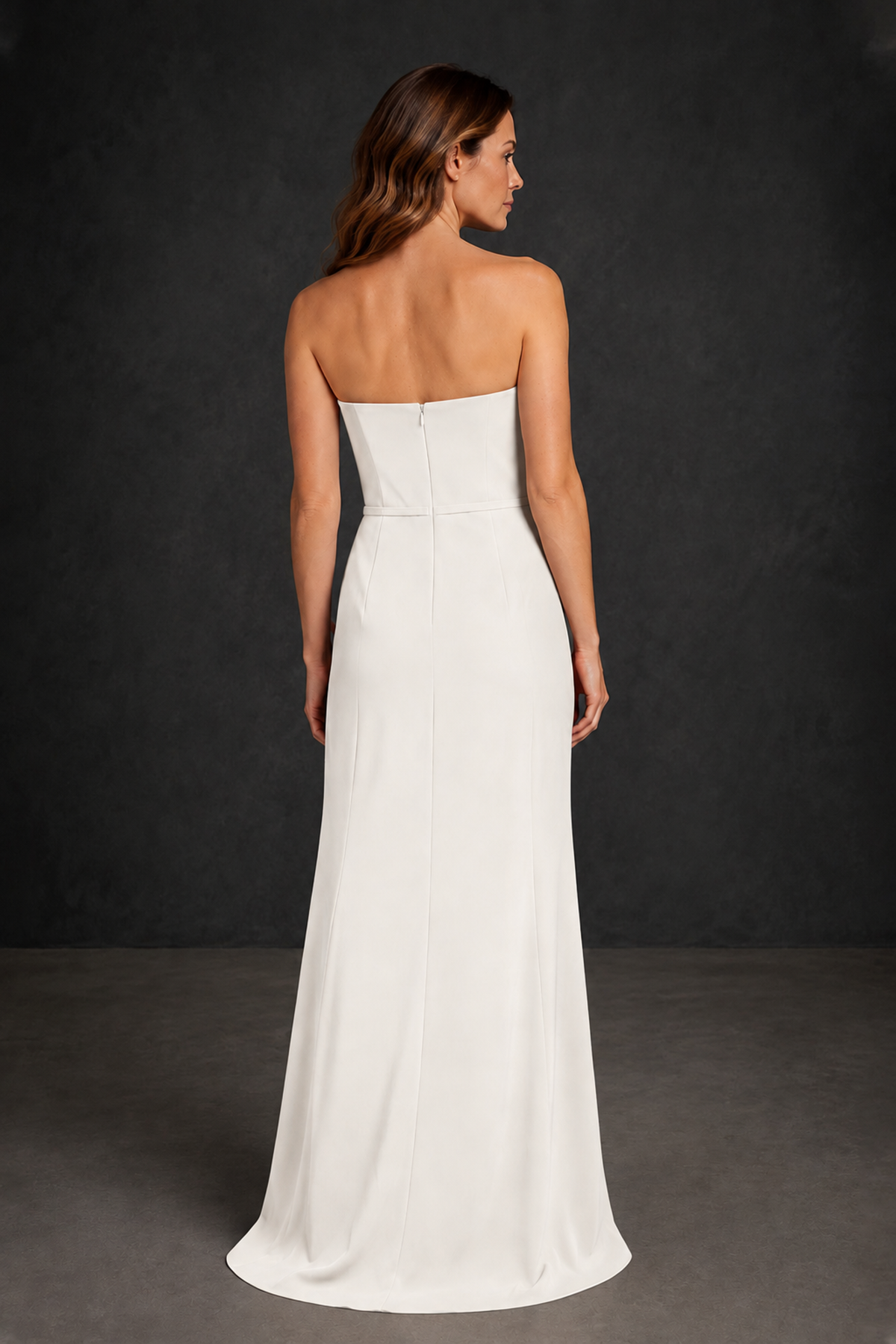 BOLODOO Ivory Strapless Mother of the Bride Dress with Ruffle Detail - Ivory - Ivory_2