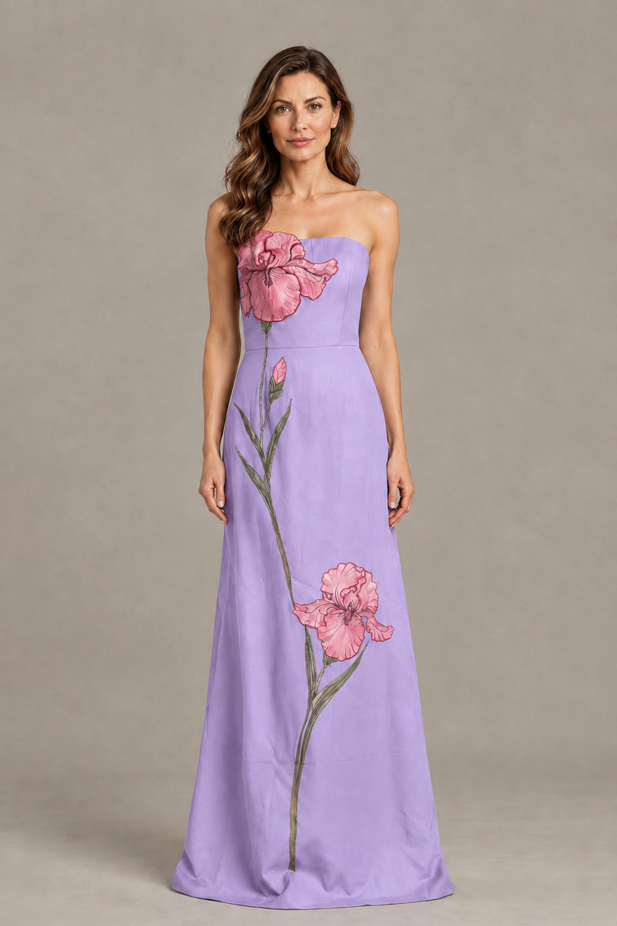 BOLODOO Lavender Strapless Floral Mother of the Bride Gown - Lavender - Lavender_01