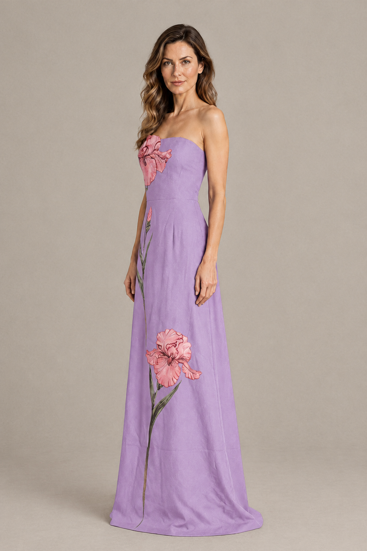 BOLODOO Lavender Strapless Floral Mother of the Bride Gown - Lavender - Lavender_03