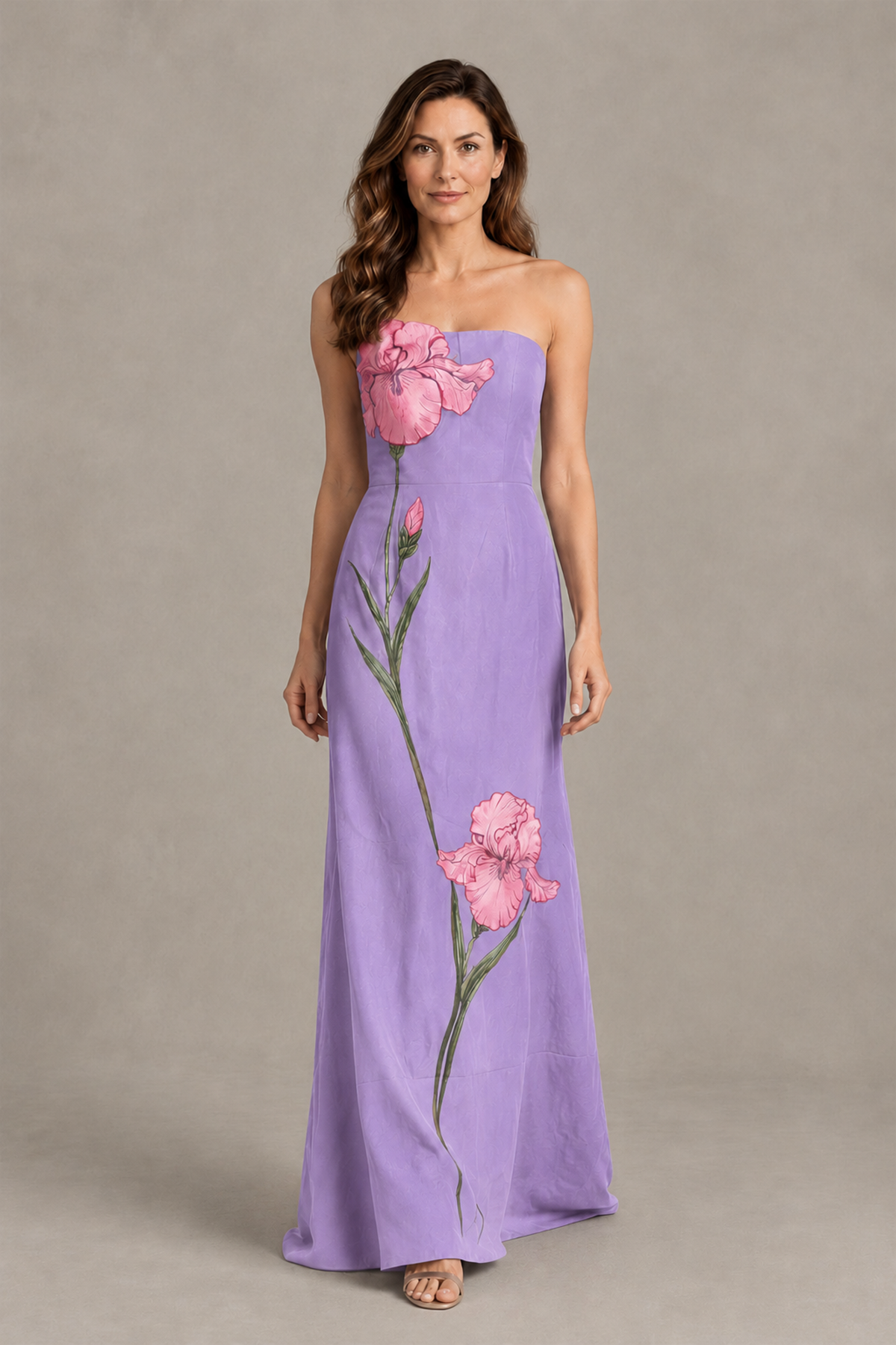 BOLODOO Lavender Strapless Floral Mother of the Bride Gown - Lavender - Lavender_04
