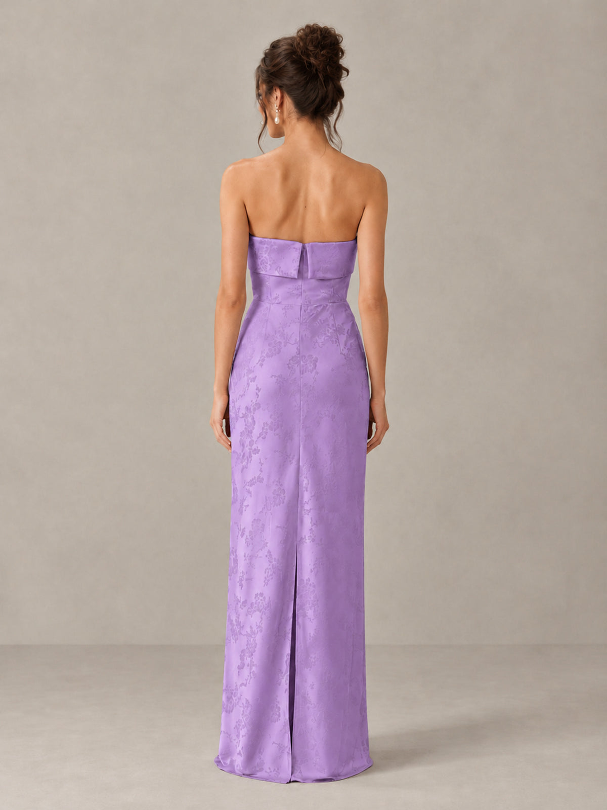 BOLODOO Lavender Strapless Floral Bridesmaid Dress - Lavender - Lavender_2