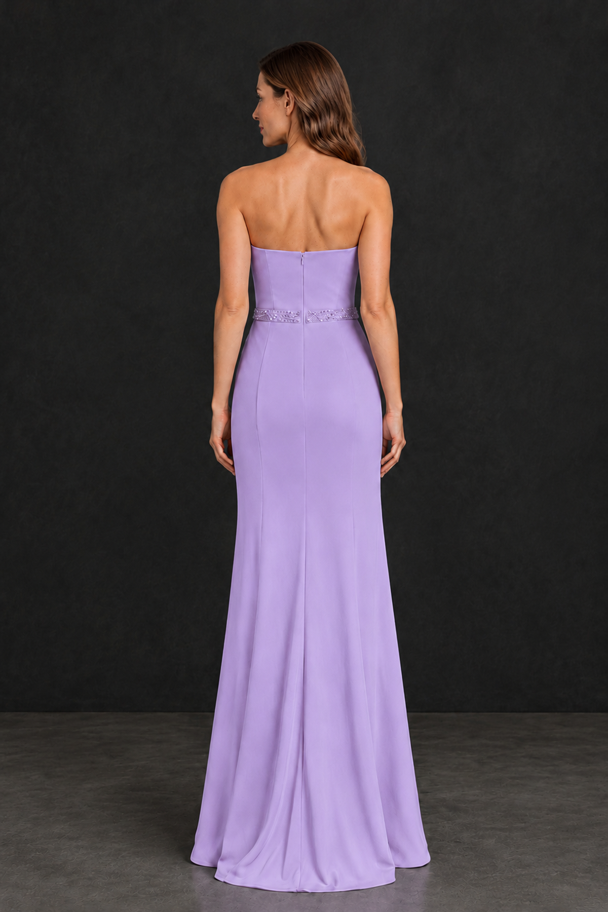 BOLODOO Lavender Strapless Mother of the Bride Dress with 3D Floral Appliques - Lavender - Lavender_2
