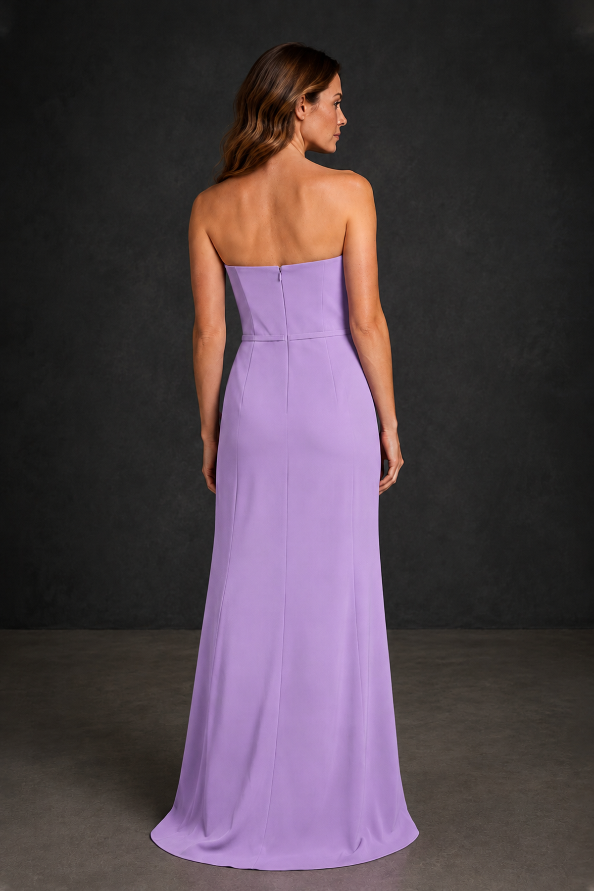 BOLODOO Lavender Strapless Mother of the Bride Dress with Ruffle Detail - Lavender - Lavender_2