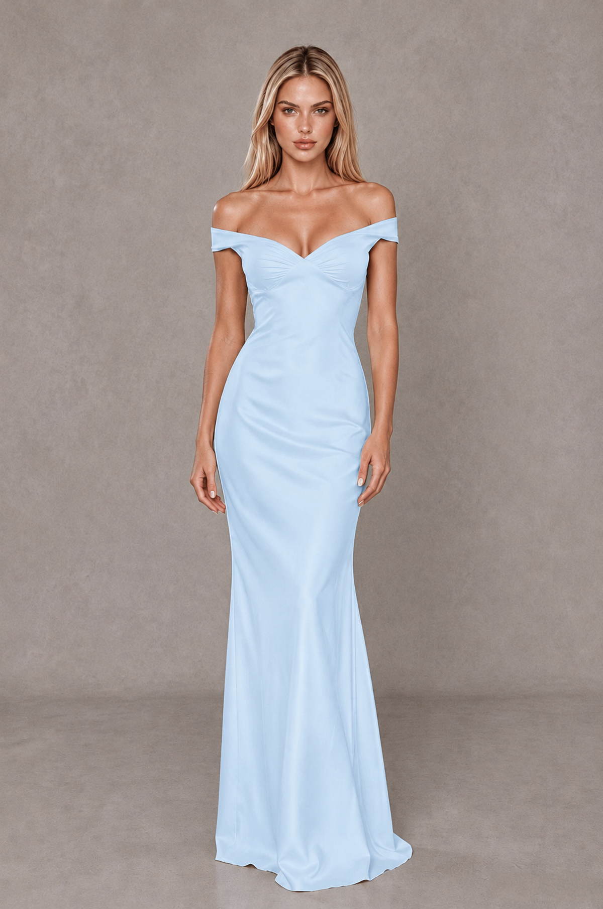 BOLODOO Light Blue Off-Shoulder Open-Back Satin Evening Gown - Light Blue - Light Blue_01