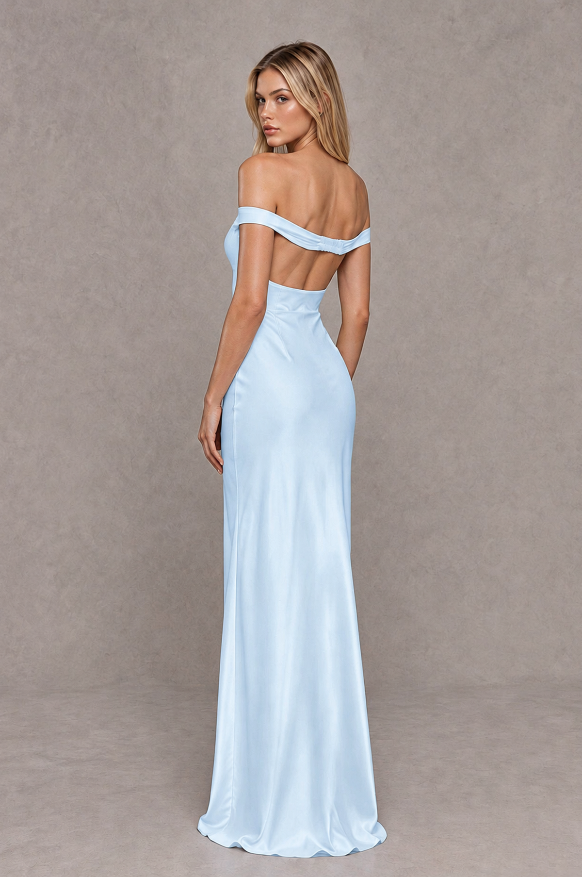BOLODOO Light Blue Off-Shoulder Open-Back Satin Evening Gown - Light Blue - Light Blue_02