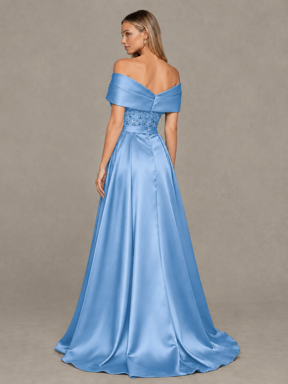 BOLODOO Light Blue Sequin Mermaid Evening Dress with Detachable Satin Overskirt and Sweep Train - Light Blue - Light Blue_2