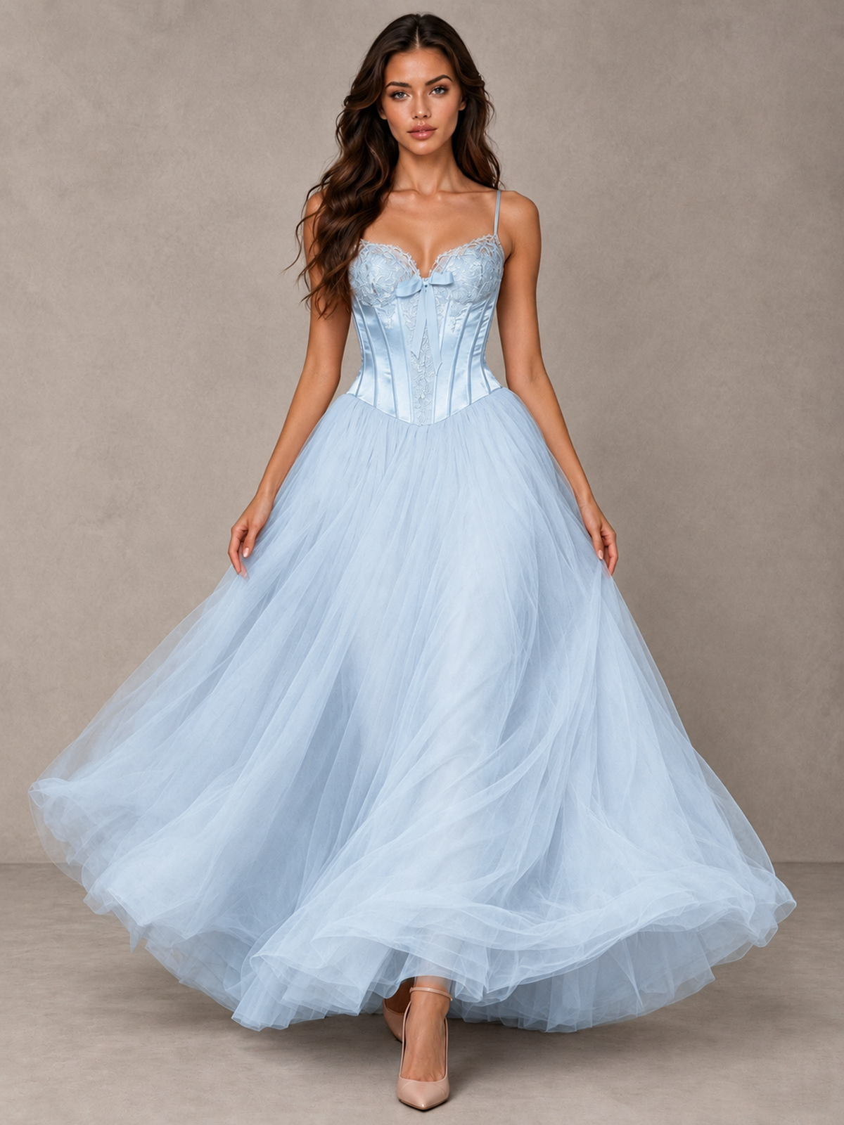 BOLODOO Light Blue Corset Tulle Prom Dress with Spaghetti Straps - Light Blue - Light_Blue_4
