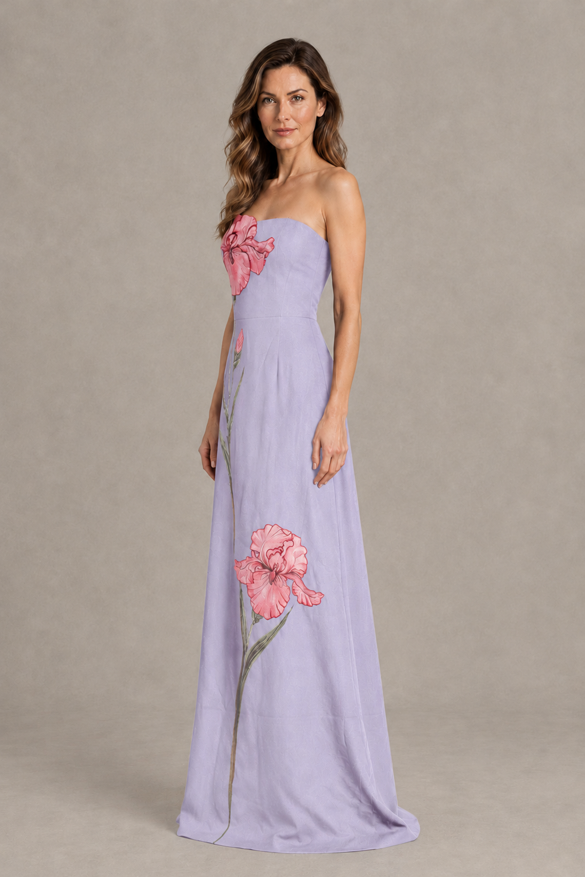 BOLODOO Lilac Strapless Floral Mother of the Bride Gown - Lilac - Lilac_03