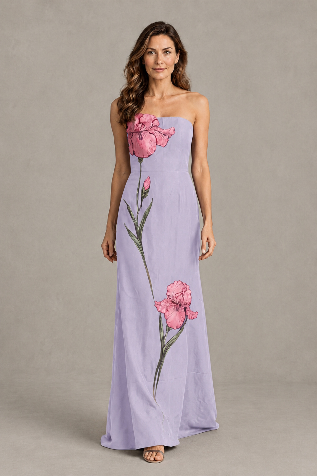 BOLODOO Lilac Strapless Floral Mother of the Bride Gown - Lilac - Lilac_04